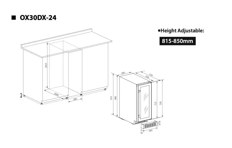 Холодильник винный Temptech OX30DX-24