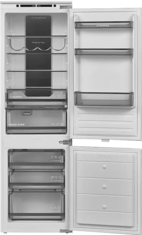 Встраиваемый холодильник Maunfeld MBF177NFWHGR Inverter RU