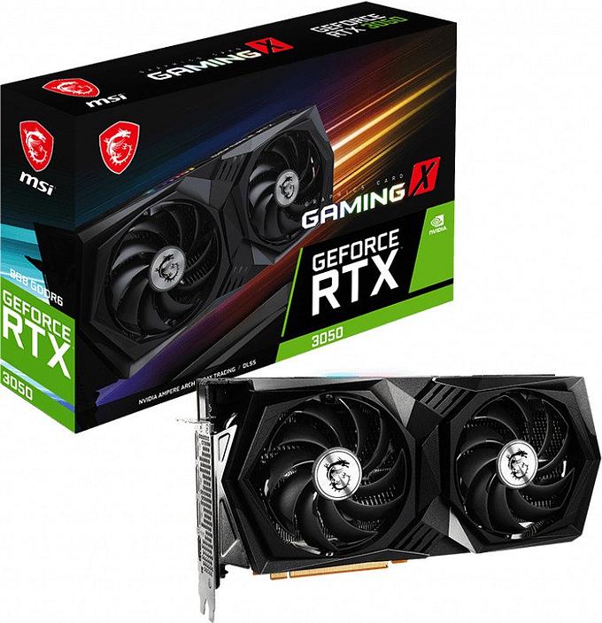 Видеокарта MSI GeForce RTX 3050 GAMING X 8G EU
