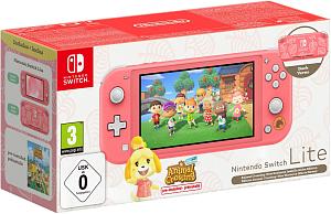 Игровая приставка Nintendo Switch Lite AC New Horizons Isabelle, коралловый EU