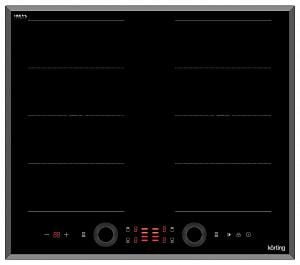 Индукционная варочная панель Korting HIB 68700 B Quadro RU, черная